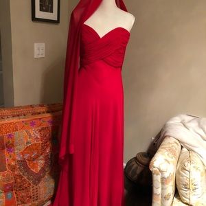 Wayne Clark Red, Strapless Evening Gown, 8